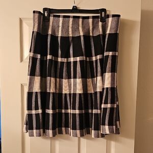 Torrid Black and White Plaid A-Line Skirt
